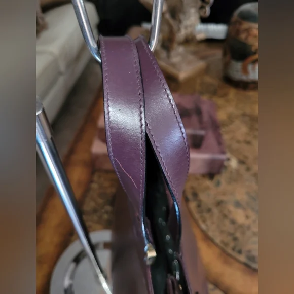 GUCCI Elegant Purple Leather Tote Bag Rehab - Picture 5 of 10